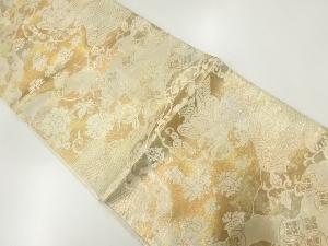 アンティーク　道長取りに花鳥模様織出し袋帯（材料）